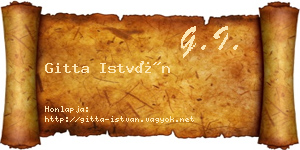 Gitta István névjegykártya